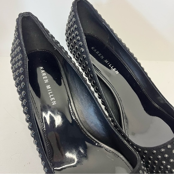 Karen Millen Black Studded Heels Size 7.5 - Picture 5 of 12